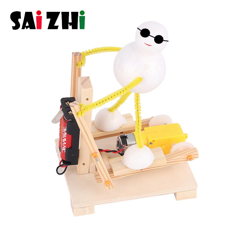 Saizhi DIY бегущий робот Технологии небольшая продукция пазл для образования с паром