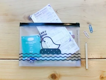 

1pcs Clear Cosmetic Case Chicken Pen Bag Pencil Holder Storage Supplies Stationery