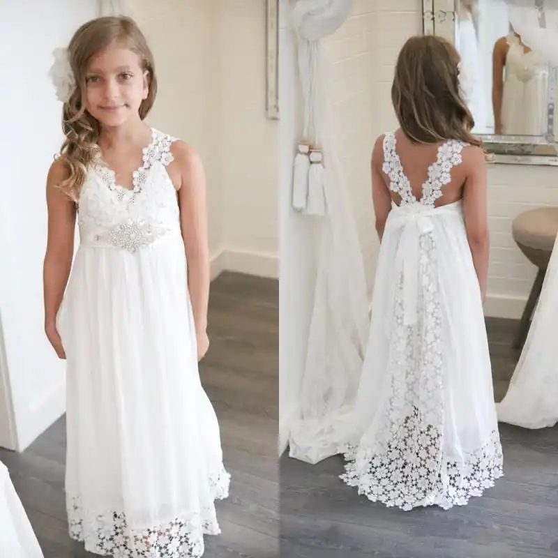 chiffon flower girl dress