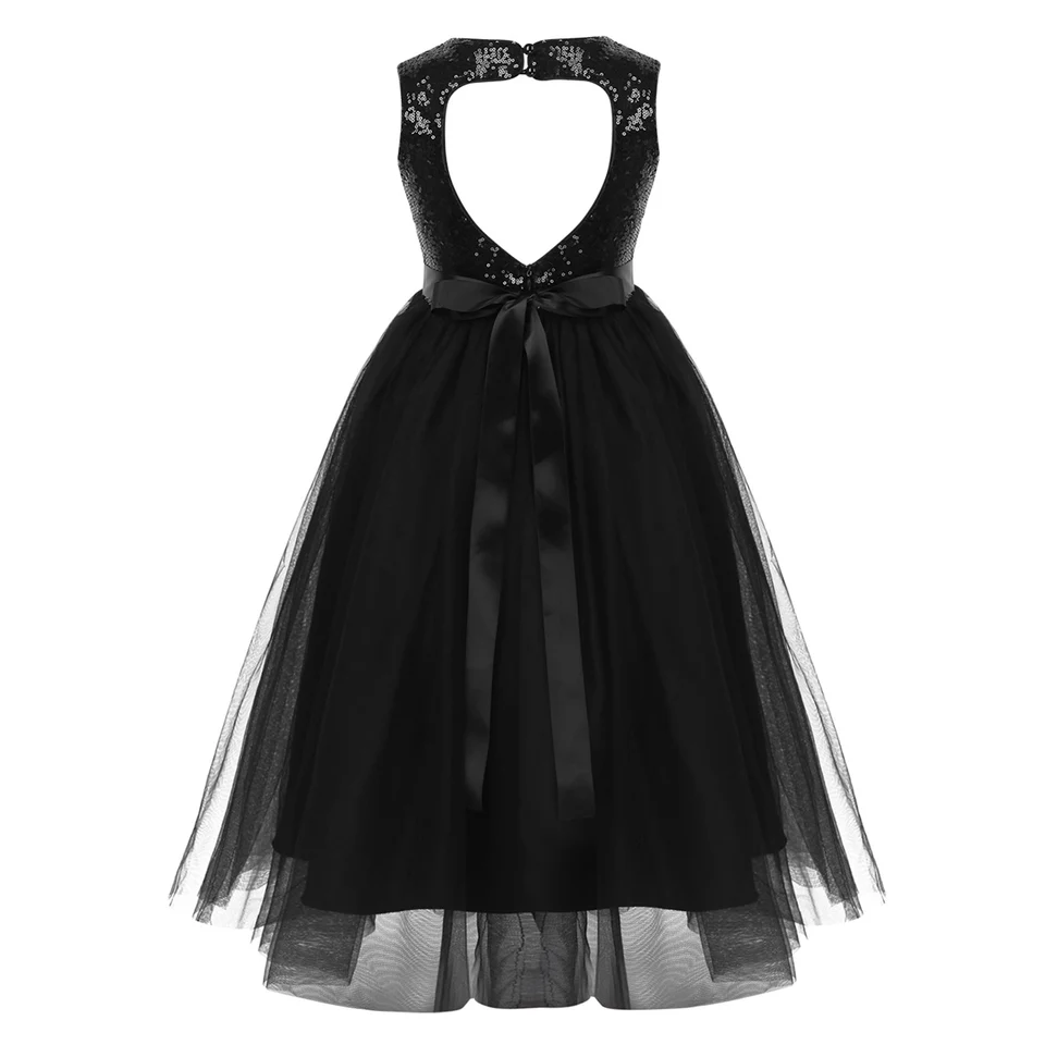 heart shaped back flower girl dress