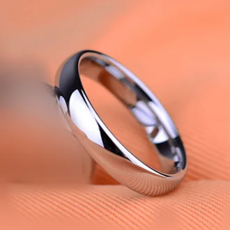 4 мм 6 мм серебряные кольца из нержавеющей стали 316L кольца из титановой стали для женщин и мужчин - Цвет основного камня: 4mm Silver
