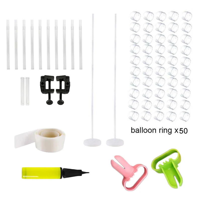 Table Balloon Arch Kit Column Stand Base And Pole for Birthday Wedding Party tying tools Hand held air pump stick connectors