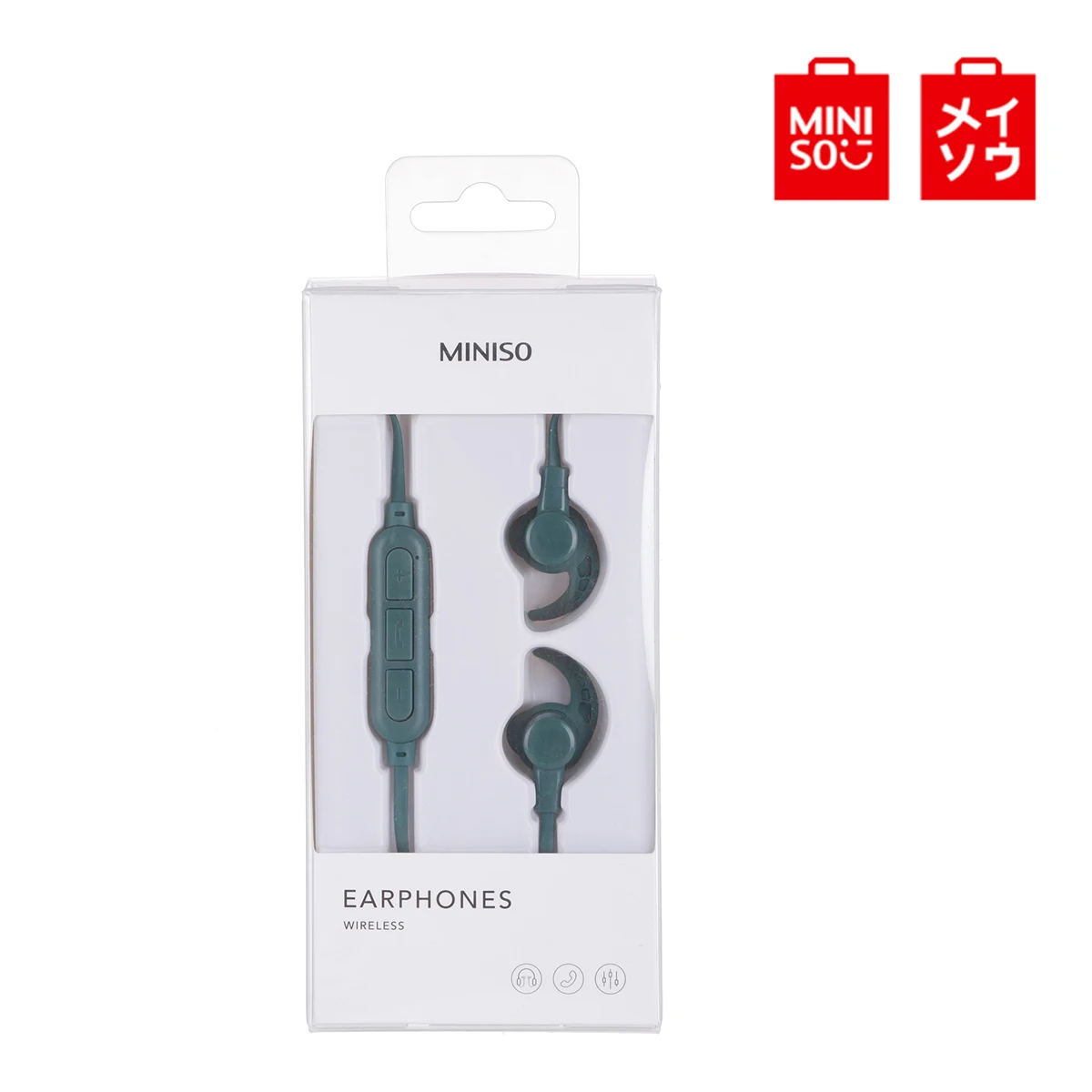 Зеленый MINISO BT307 магнитные Bluetooth наушники, беспроводные наушники, стерео наушники, Спортивная гарнитура, Concision стиль для телефонов - Цвет: Зеленый