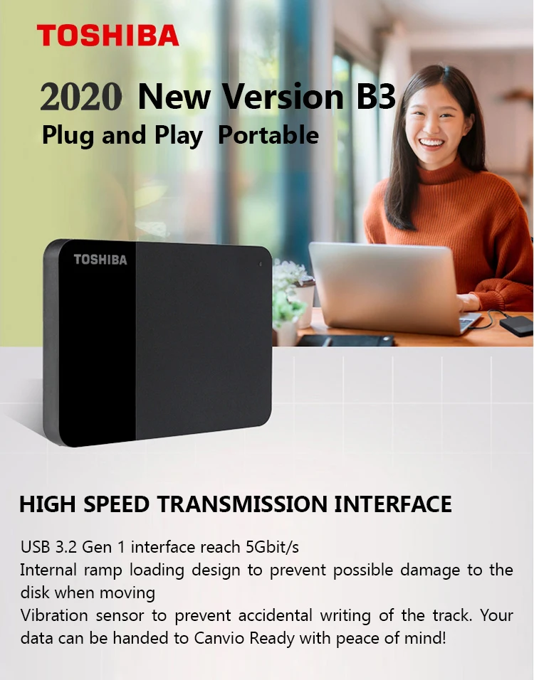 the biggest external hard drive Toshiba Canvio Bereit B3 USB 3,0 Tragbare Externe Festplatte 4TB Festplatte 2,5 "für Laptop Computer Laptops Mac/Android external hard disk 500gb