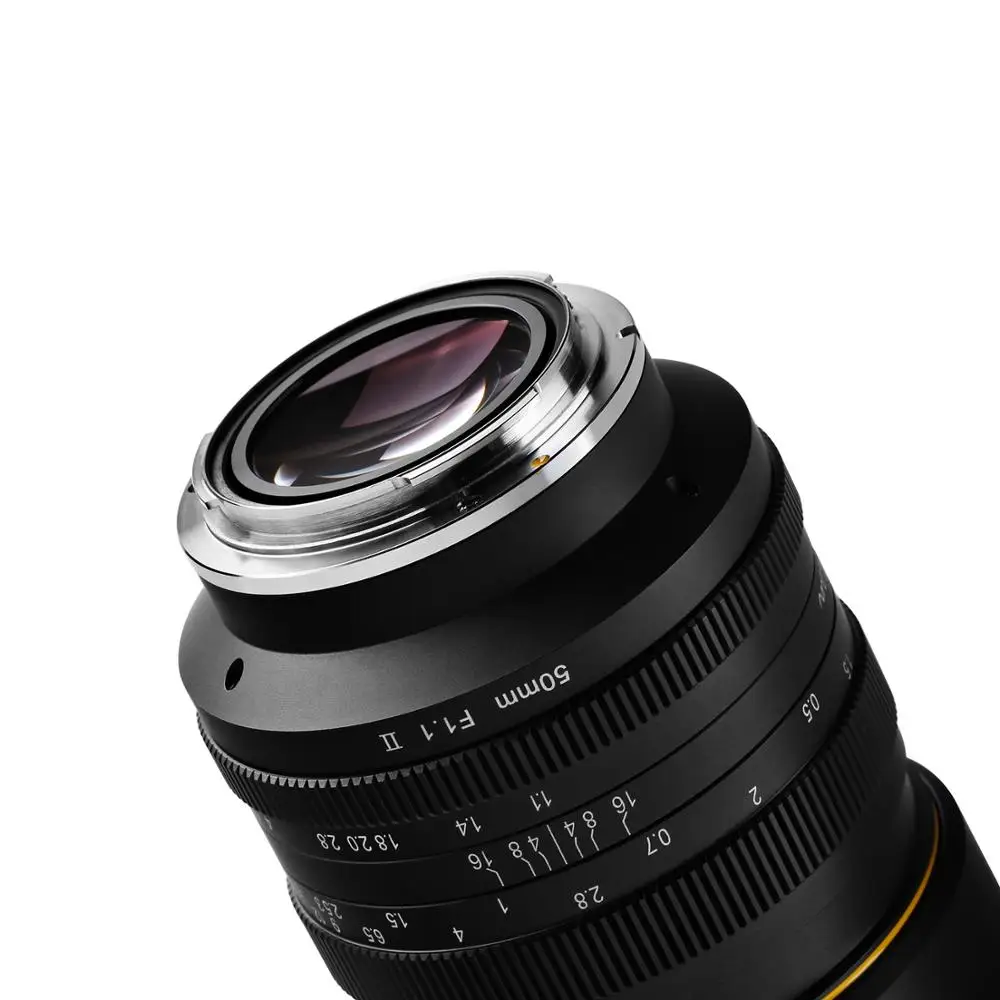 Объектив камеры Kamlan 50 мм F1.1-F16 II APS-C объектив с большой апертурой ручной фокусировки для sony NEX camera s 8 элементов в 6 групп