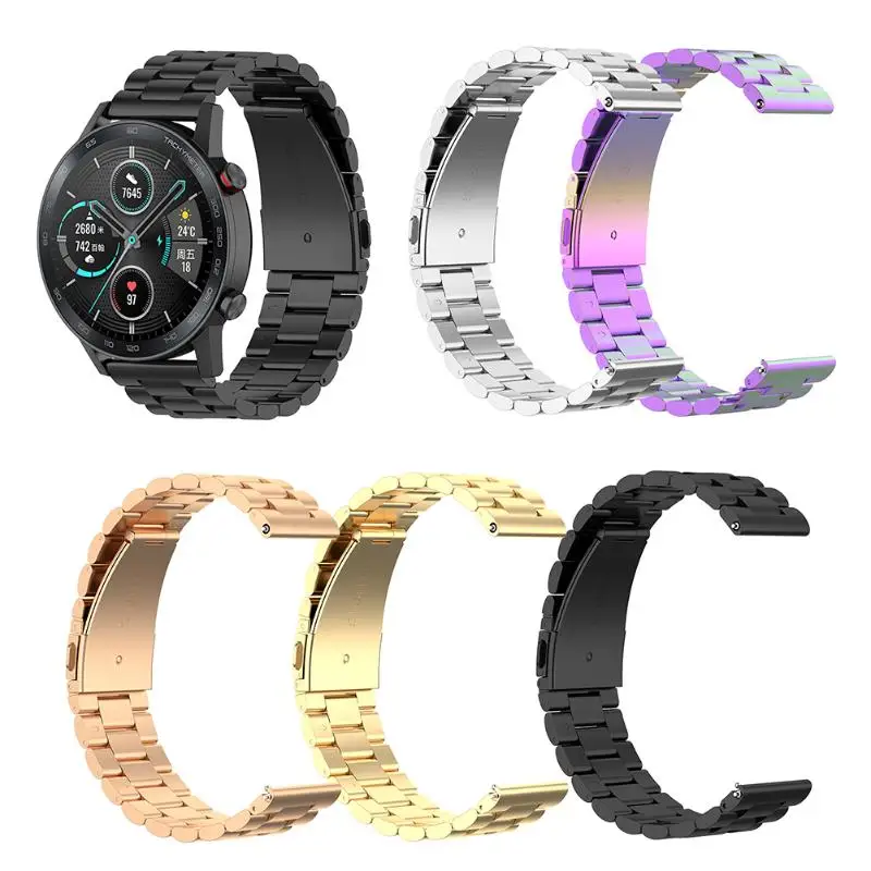 22 мм Универсальный ремешок для часов из нержавеющей стали для huawei Honor Magic Watch 2