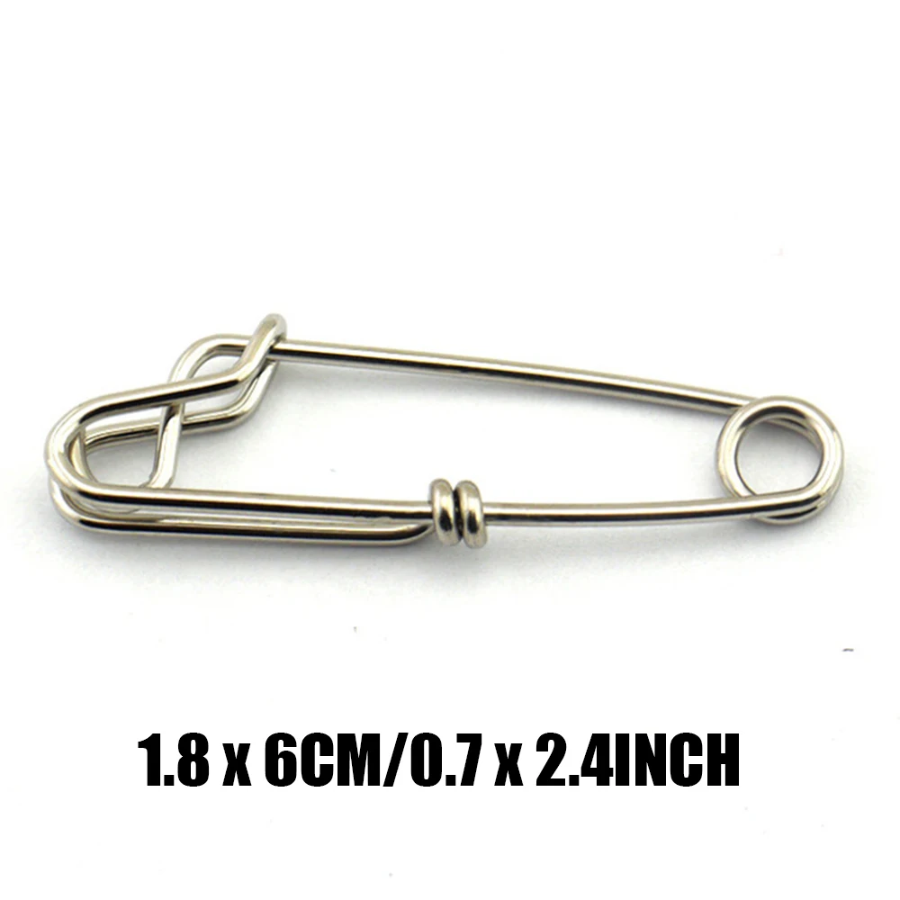 

30pcs Clips Stainless steel Connector Long line Silver Crabbing Shrimping