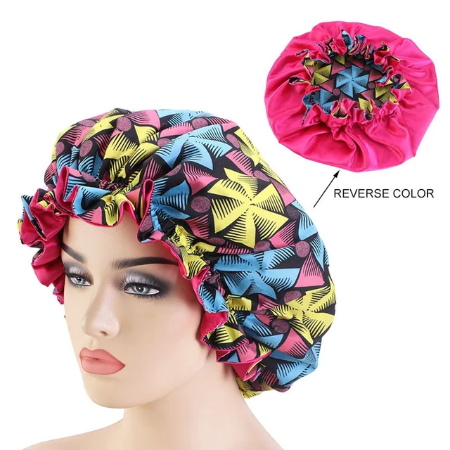 New Solid Women Satin Bonnet Fashion Stain Silky Big Bonnet for Lady Sleep Cap Headwrap Hat Hair Wrap Accessories Wholesale style16