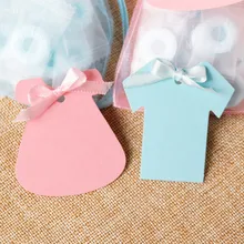 50 шт бумаги Kawaii розовое платье футболка форма этикетки для свадебных подарков вечерние DIY Висячие наклейки, Канцтовары этикетки