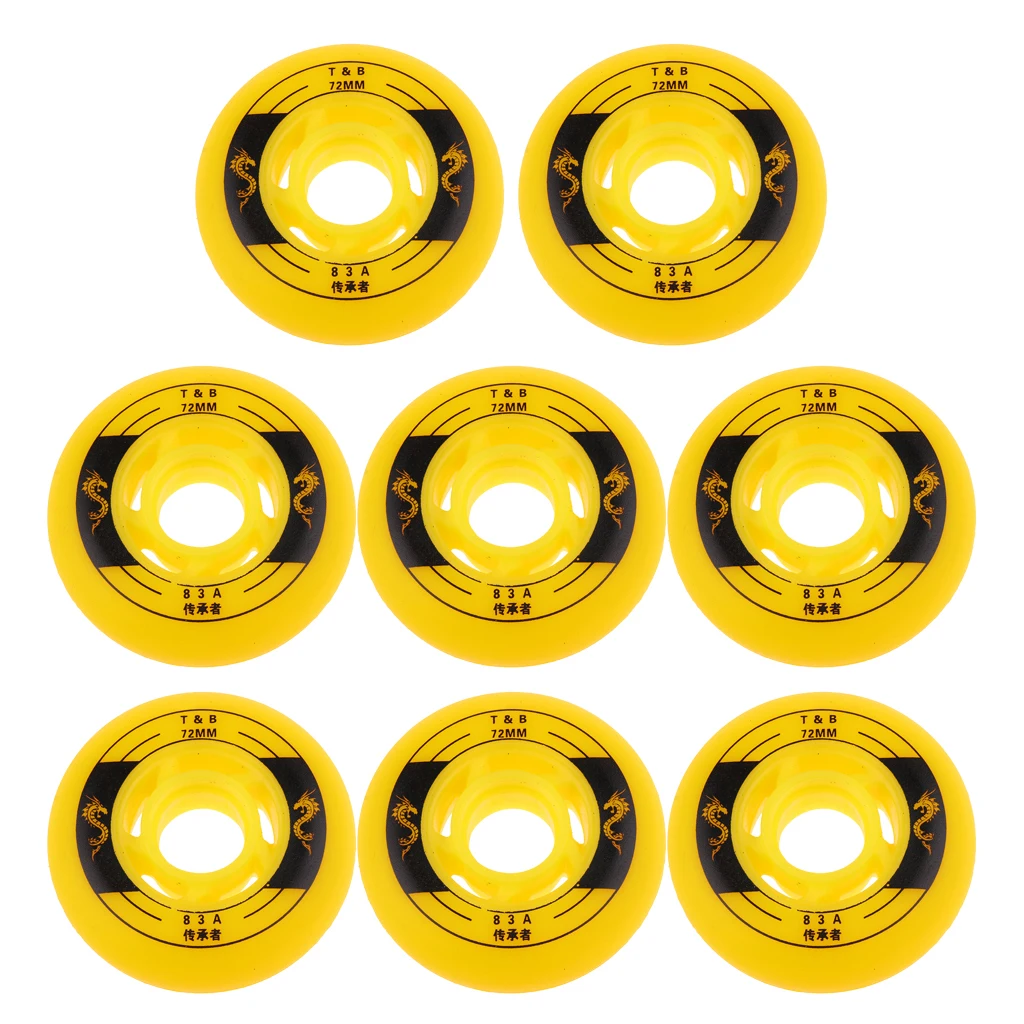 8 Pieces/Pack Quality Indoor Outdoor Roller Hockey Inline Skate Wheels Grippers
