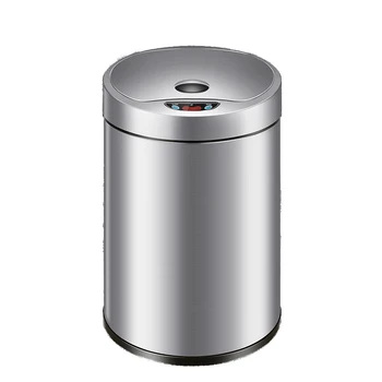

Home Intelligent Induction Trash Can Living Room Bedroom Toilet Automatic Cover Creative Electric Tuba Garbage
