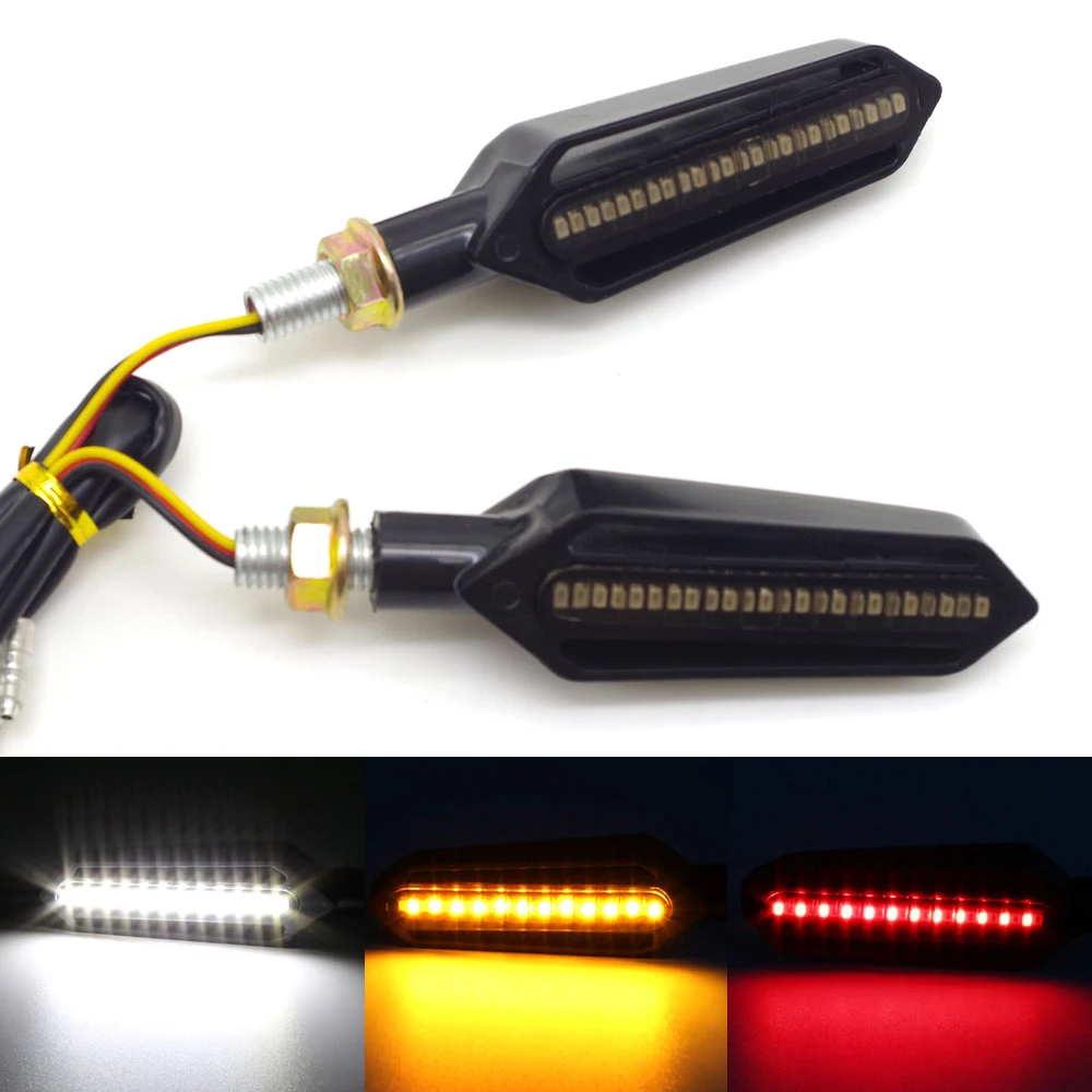 

clignotant moto led FOR yamaha ttr 250 vtx 1300 triumph speed triple 1050 v strom Flowing motorcycle turn signal Lights led Lamp