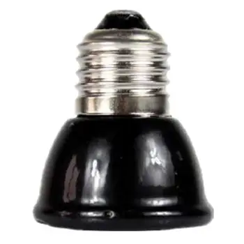 

E27 Mini Infrared Ceramic Heating Bulb Elevator Globe Lamp for Animal Reptile -Black - Black, 100W