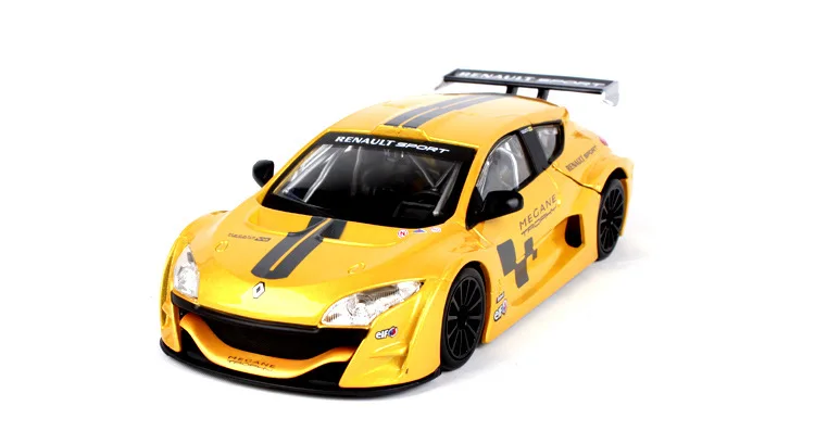 Модель автомобиля Bburago 1:24 Renault Megane, Модель гоночного автомобиля, модель автомобиля из сплава, коллекция украшений, Подарочная игрушка