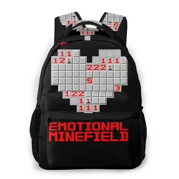 

Emotional Minefield Print Large capacityDaily Casual New Fashion School Minesweeper Bag