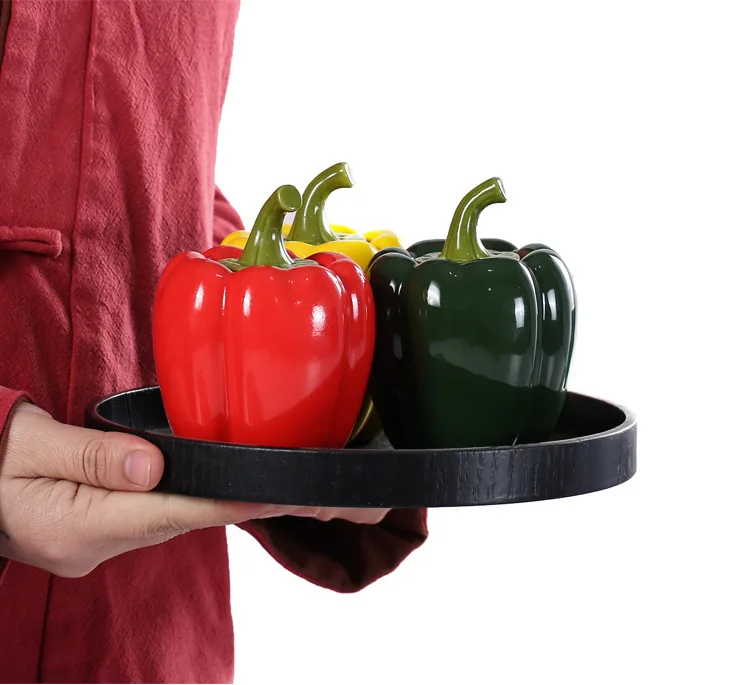 Креативный керамический маленький имитирующий красный перец чайный Caddy Mini Chili герметичный резервуар для хранения чайных листьев домашний декор украшения