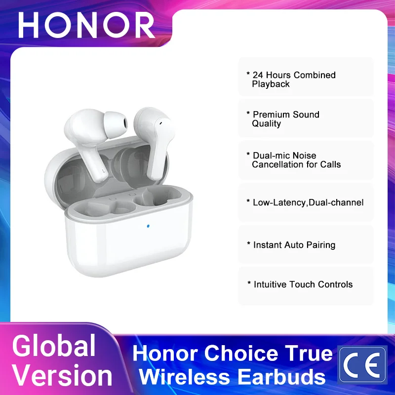 Honor Choice True Wireless Earbud Bluetooth 5.0 Earphones Noise Cancellation Dual microphone calls SBC & AAC 24H Gametime|Bluetooth Earphones & Headphones| - AliExpress