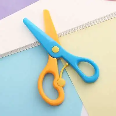 Детские ножницы для детского сада DIY ручные безопасные многофункциональные школьные художественные пластиковые ножницы - Цвет: NO9