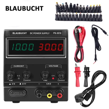

BLAUBUCHT DC Laboratory 30V 5A Lab Regulated Power Supply Adjustable 0-30V Voltage Regulator Stabilizer Switching Bench Source
