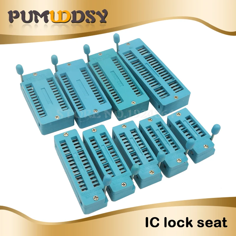 

2pcs/lot IC lock seat zif socket Test Universal zif sockets 14Pin/16Pin/18Pin/20Pin/24Pin/28Pin/32PIN/40Pin/3MM Universal seat