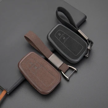 

Leather TPU Car Key Case For Toyota C-HR CHR 2017 2018 2019 Camry Prius Prado Smart Remote Fob Protect Cover Keychain Accessory