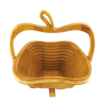 

Fruit Storage bamboo basket Racks Foldable fruit basket storage basket Shaped Expandable Collapsible kitchen supplies