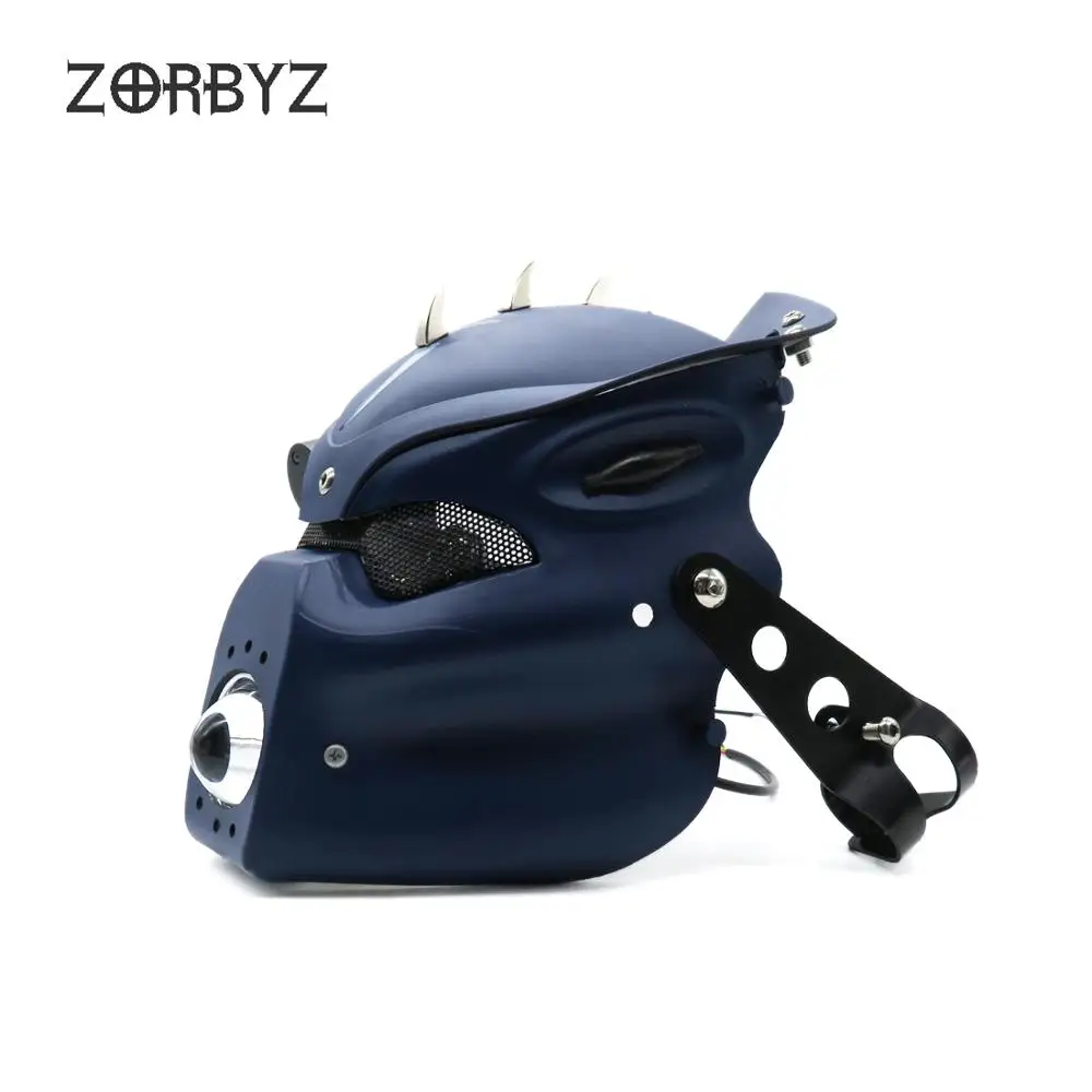 ZORBYZ 28 43 мм Универсальный головной свет мотоцикла СИД синий череп фара вилка