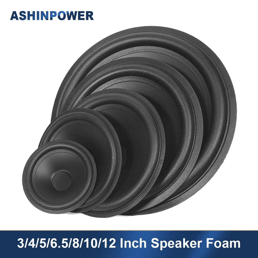 2Pcs Ashinpower 3/4/5/6.5/8/10/12 Inch Speaker Foam Matte Rubber Edge Surround Audio Active Speakers Sponge | Электроника
