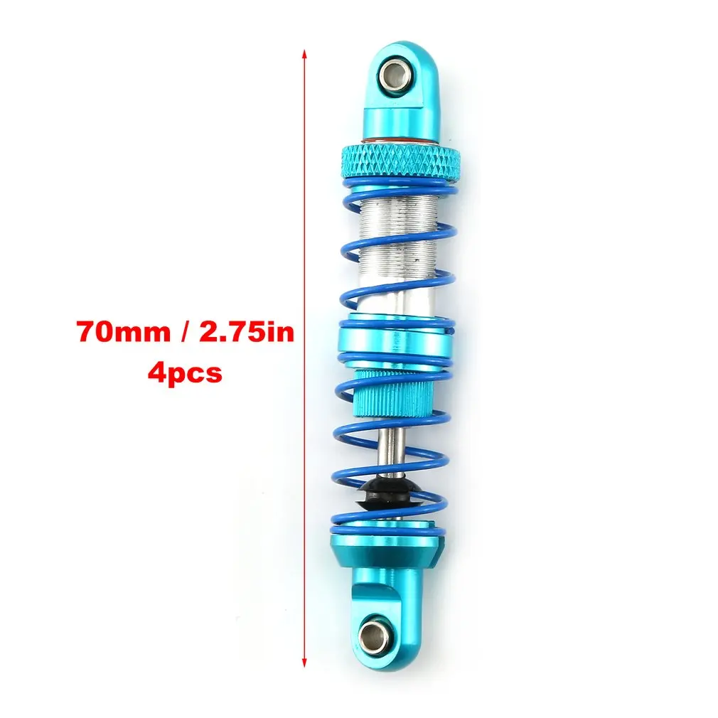 4pcs Shock Absorber Oil Adjustable 80mm 90mm 100mm 110mm 120mm Metal Shock Absorber Damper for 1/10 RC Car Parts Truck Crawler