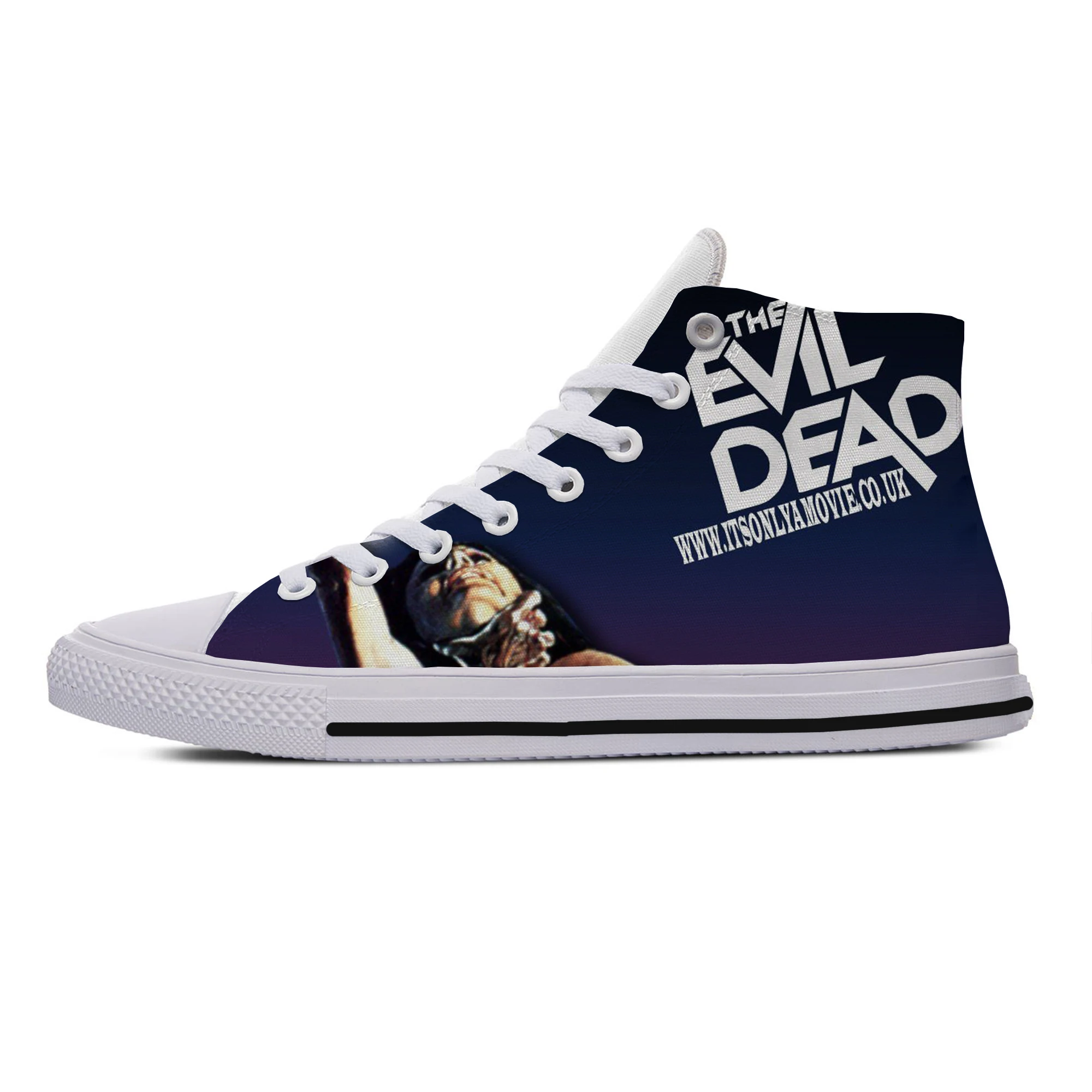 The Evil Dead 3 Новинка года; Лидер продаж; Мужская Обувь Ash Vs; Зловещие мертвецы; Потрясающие туфли с принтом; легкая модная обувь на платформе; дышащая парусиновая обувь - Цвет: The Evil Dead 3
