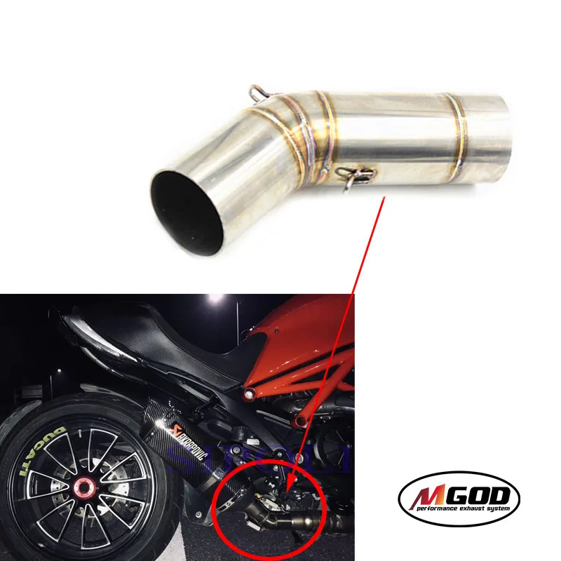 Впускной 51 мм 61 мм мотоцикл выхлопной для DUCATI DIAVEL мотоцикл модифицированный средняя труба соединительная трубка запчасти Escape Moto Akrapovic