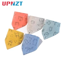 5 шт./лот детские нагрудники хлопок треугольник двухслойные нагрудники мультфильм слюнявчик полотенце для маленьких мальчиков и девочек передник для кормления хлопок бандана нагрудник