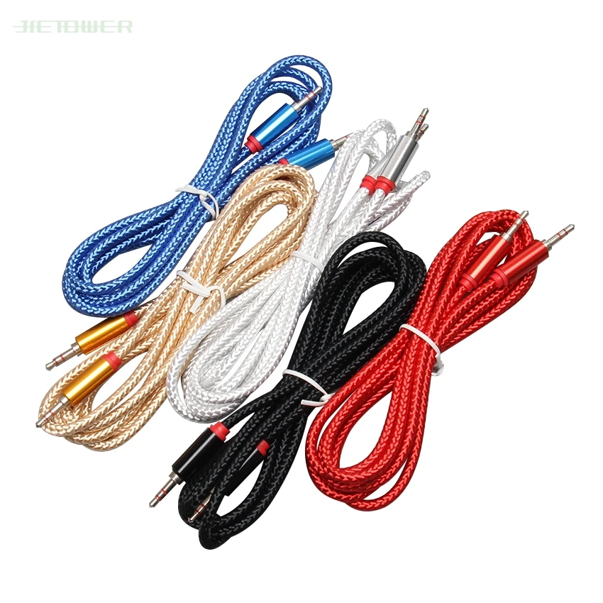 3 5mm Jack Audio Cable Jack 3 5 mm Male to Male Audio Aux Cable For Samsung S10 Car Headphone Speaker Wire Line Aux Cord 500pcs
