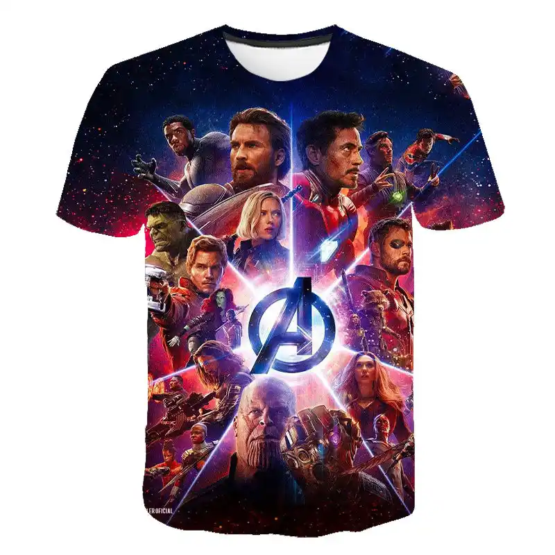 Marvel Captain America Vertical Camiseta para Ni/ños