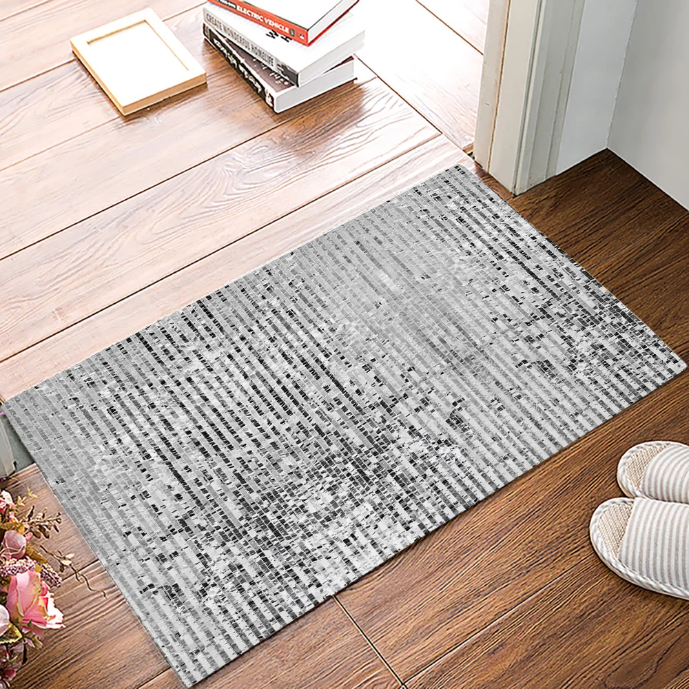 Прямоугольные блестящие коврики для ванной с серебряными пайетками нескользящий дверной коврик аксессуары