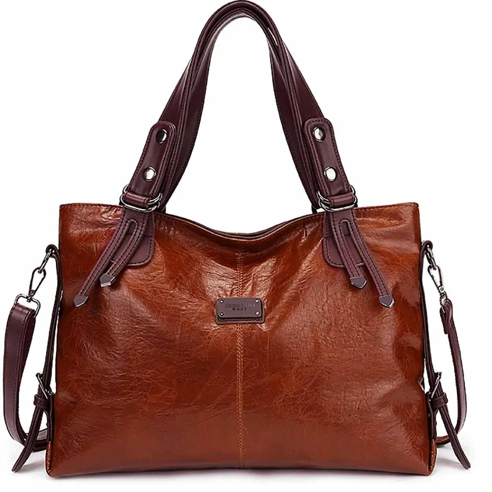 Women Fashion Tote Handbags Brand Design Shoulder Bags For Ladies Female Rivet Large Capacity Casual Crossbody Bag High Quality