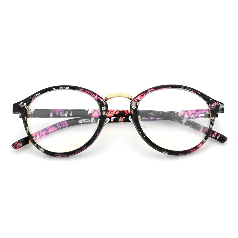 

Gudzws Anti Blue Light Rays Glasses Retro Round Relieve Eyes Fatigue Unisex