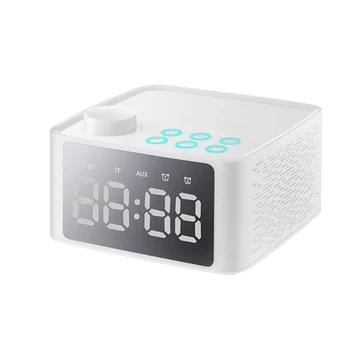 

Multifunctional Stereo Bluetooth Speaker with Alarm Clock Time Display FM Radio for Home Office EY254