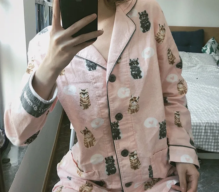 Женский пижамный комплект с мультяшным рисунком, женская одежда, пижама, женское нижнее белье, Женский Топ с рукавами