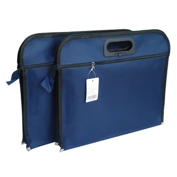 

Waterproof Oxford File Handbag Travel Pouch Handy Large Capacity Zippered Case for Notebook Ipad Pens Documents Storage