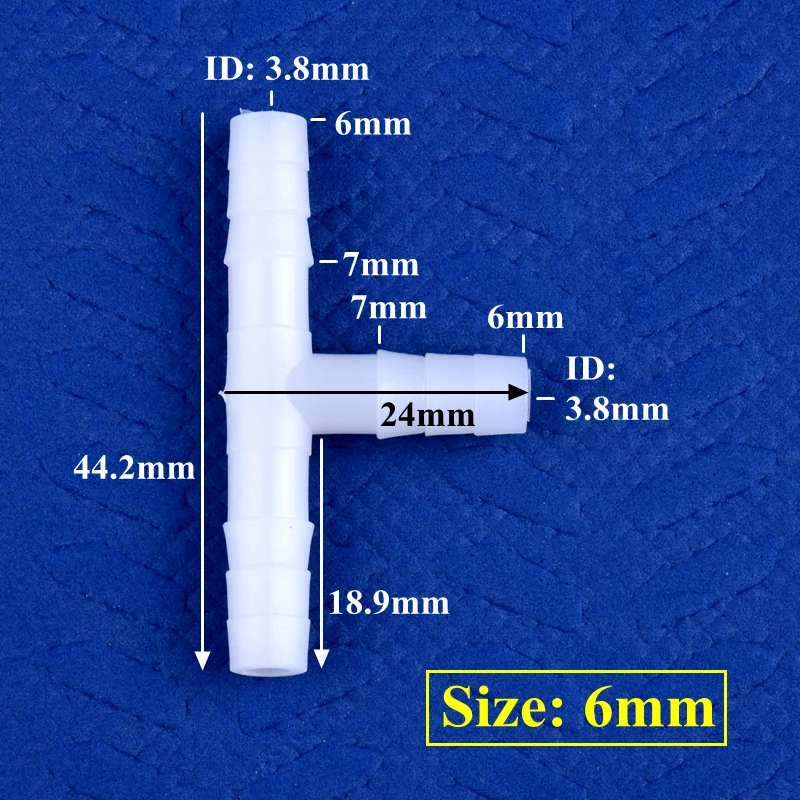 Versatile White PE Tee Connector for Aquarium and Garden Irrigation Systems