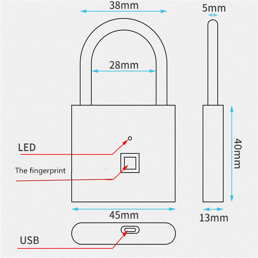 Золотой безопасности Keyless USB Перезаряжаемый домашний дверной замок отпечатков пальцев Умный Замок быстрая разблокировка металлический саморазвивающийся чип