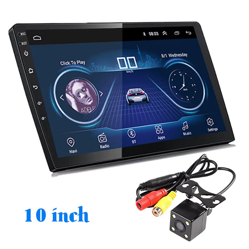 Авторадио 2 Din автомобильное радио 1" автомобиль MP5 плеер для Android мульти-медиа wifi gps Navi Mirrorlink магнитофон автомобильный аудио Bluetooth - Цвет: with camera