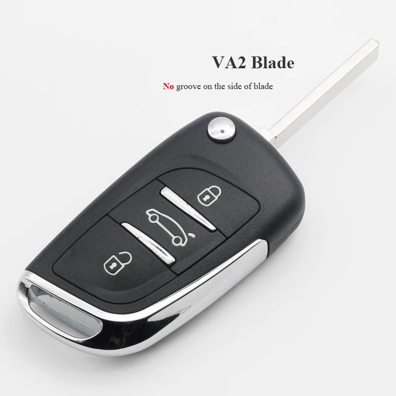 3 Buttons VA2 Blade Jingyuqin 2/3 BTN модифицированный чехол для дистанционного ключа автомобиля для peugeot 307 408 308 для Citroen C2 C3 C4 C5 HU83/VA2 Blade CE0536 - Количество кнопок: 3 Buttons VA2 Blade
