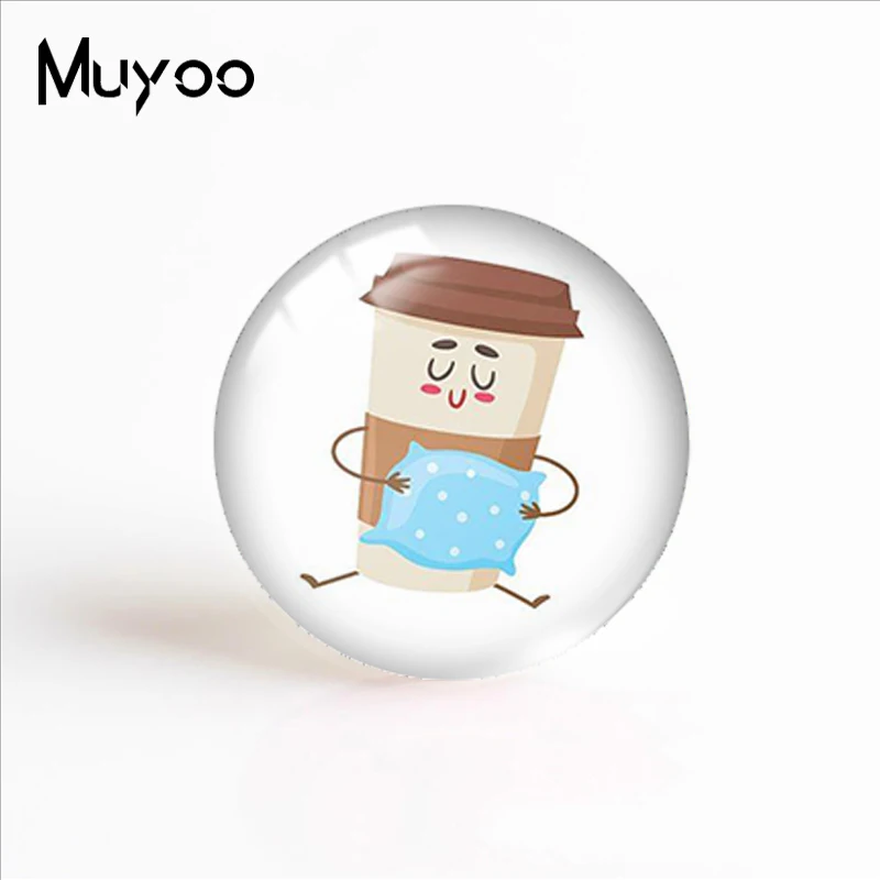 New Coffee Is My Valentine Glass Dome Cabochon It's Time To Have A Coffee Cabochons Handmade Jewelry - Цвет: 14