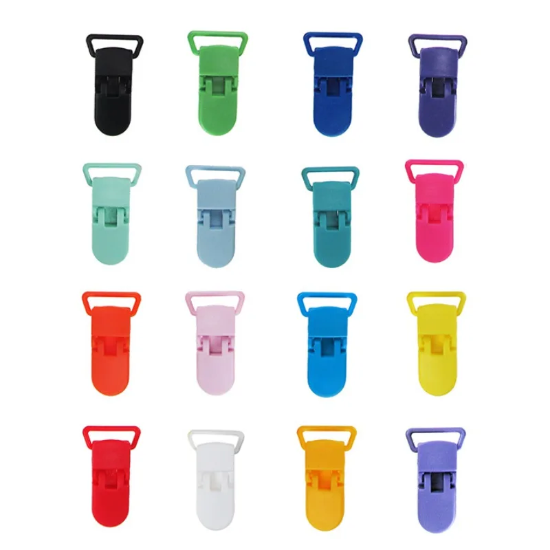 

10pcs/lot Baby Pacifier Clips Solid Plastic Pacifier Clips Soother Holder Infant Pacifier Nipples Holder Multi Color Clamp Toy