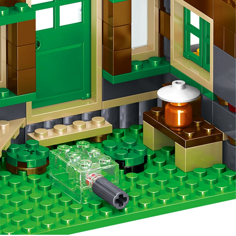 New Arrival My World Forest Courtyard Building Blocks with Small Figures Lighting Effect Bricks Toys Kids Holiday Christmas Gift New Arrival My World Forest Courtyard Building Blocks with Small Figures Lighting Effect Bricks Toys Kids Holiday Christmas Gift