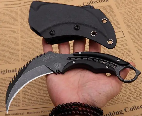 MAD BULL фиксированный Karambit 9cr18mov лезвие сталь+ G10 Ручка уличный кемпинг тактический охотничьи ножи утилита выживания EDC инструмент - Цвет: d