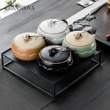 CHANSHOVA традиционная китайская Ретро Цветная глазурь фарфоровая чайная коробка Китайский керамический контейнер для хранения чая маленький и большой H221