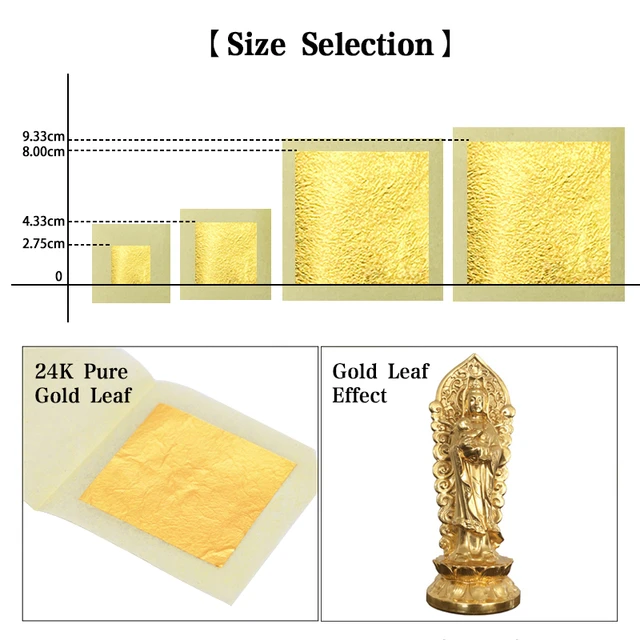 Flocon de feuille d'or comestible 24 k utilisée pour la décorati